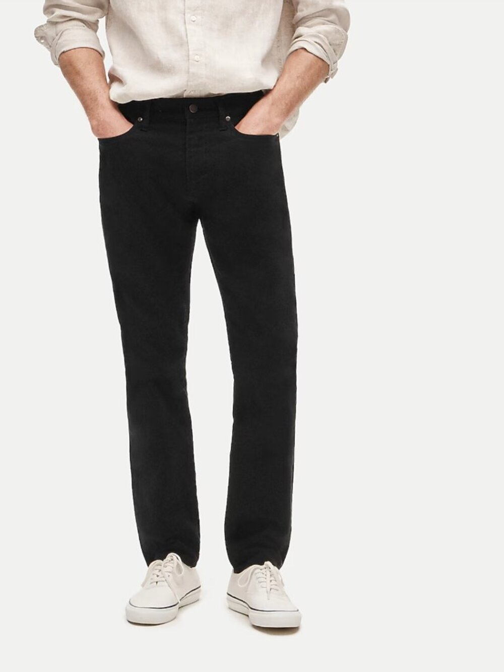 Jcrew Mens 484 Slim-fit Bergen five-pocket pant W34 L30 Black